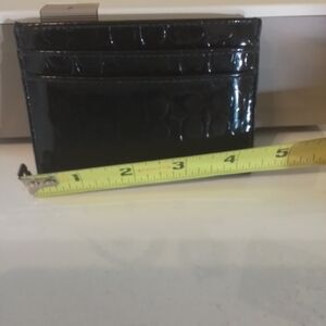 Coach Glossy Black Card Holder
